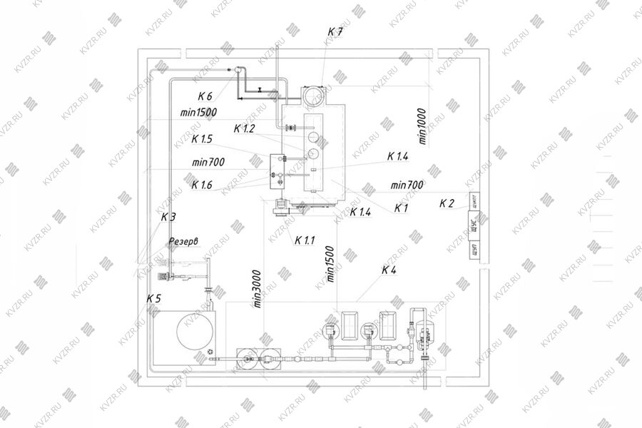 Схема подключения котла парового